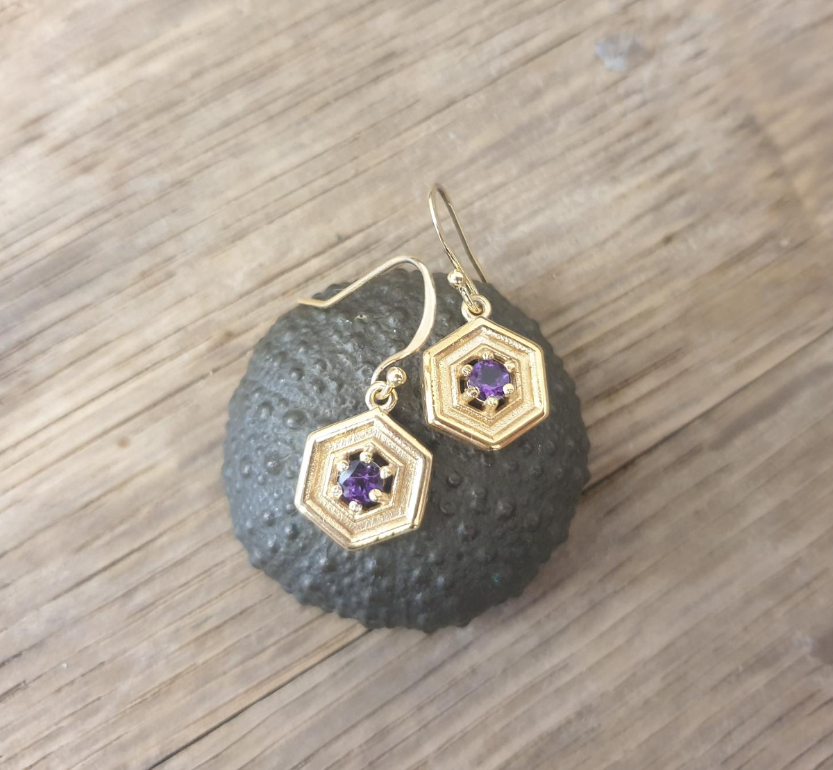 Tudor earrings Amethyst
