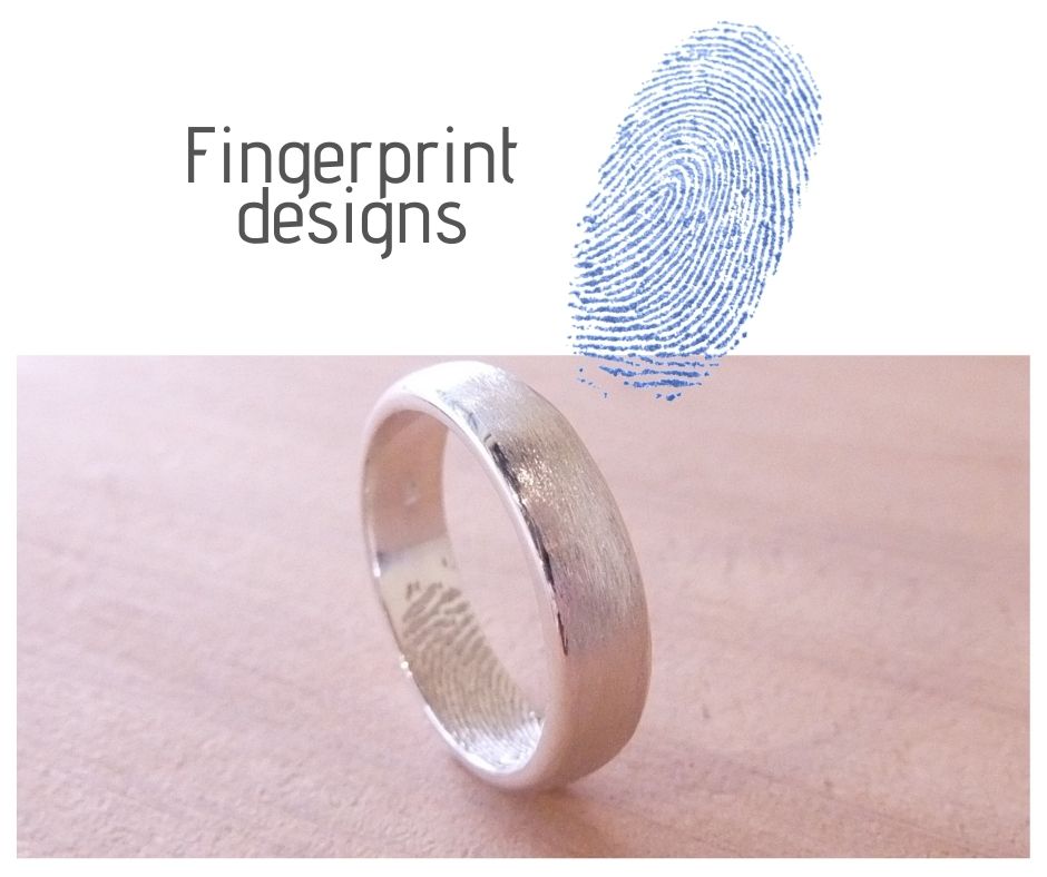 Fingerprint Gent Wedding Band 9ct gold