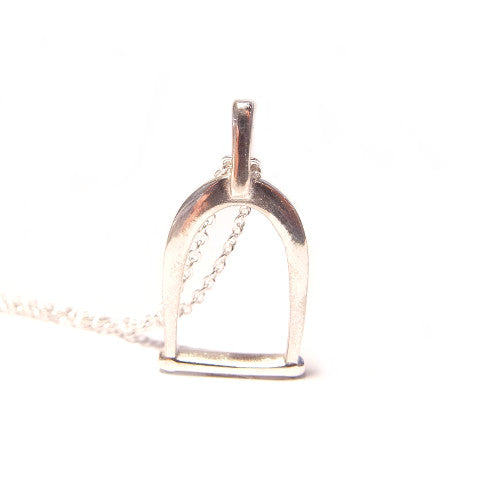 sterling silver pendant stirrup necklace taranki